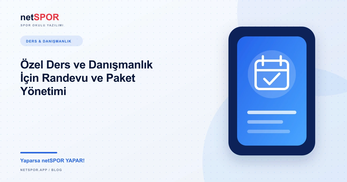 netRANDEVU ile Özel Ders ve Danışmanlık Randevu Takibi