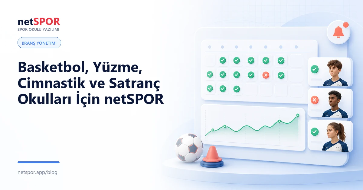 Basketbol, Yüzme, Cimnastik ve Satranç Okulları İçin netSPOR